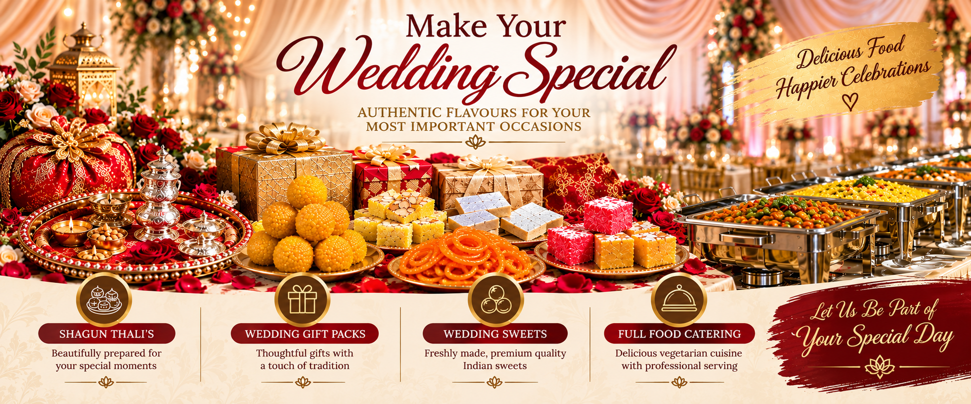 Elegant wedding mithai gift boxes